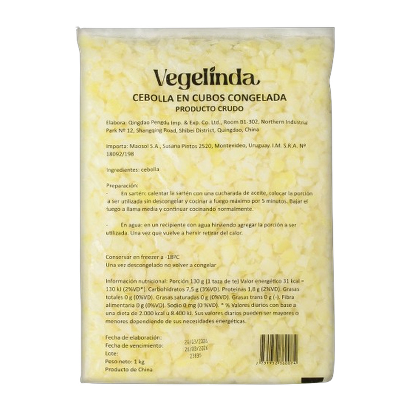 Cebolla Picada En Cubos VEGELINDA 1kg